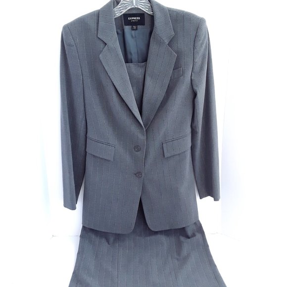Express Stretch Pinstripe Suit Jacket & Dress - Picture 7 of 11